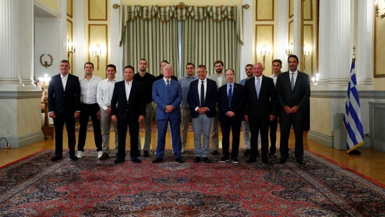 Στο Προεδρικό Μέγαρο η παγκόσμια πρωταθλήτρια Εθνική πόλο ανδρών