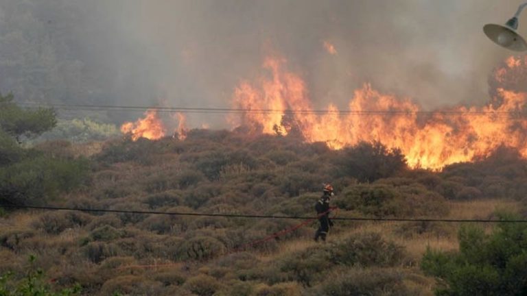 Πολύ υψηλός κίνδυνος πυρκαγιάς σε Αττική, Κρήτη, Δ. Ελλάδα, νησιά Β. Αιγαίου, Κυκλάδες, Έβρο και περιοχές Πελοποννήσου και Στ. Ελλάδας