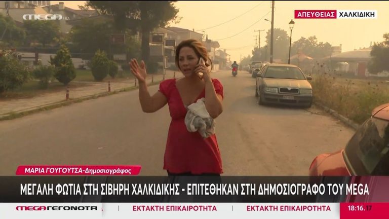 Χαλκιδική: Επίθεση και προπηλακισμός σε τηλεοπτικό συνεργείο του MEGA κατά την κάλυψη της πυρκαγιάς (video)